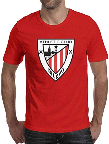 Bilbao Athletic Club - Camiseta básica de manga corta para hombre y juventud de algodón con cuello redondo