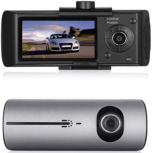 Boomboost 2.7"TFT LCD de Doble cámara DVR del Coche R300 X3000 grabadora de vídeo GPS 3D G-Sensor CAM DVR Coche