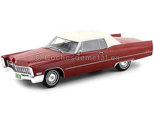 BoS-Models 1967 Cadillac Coupe DeVille Red-White 1:18 240