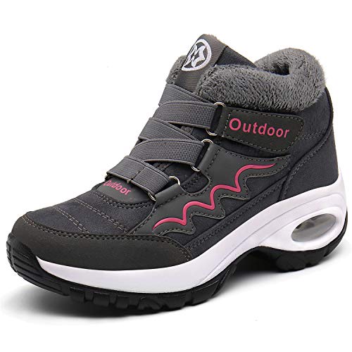 Botas Mujer Botines Zapatos Invierno Botas de Nieve Deportivas Caliente Botines Calentar Forrada Zapatillas Fur Forro Sneakers