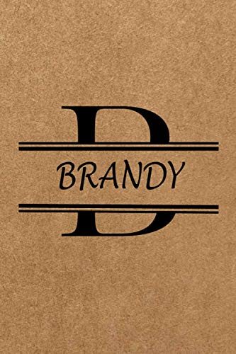 BRANDY: Personalized name Notebook BRANDY, Gold & Black Notebook for Women & Girls Named BRANDY Gift Idea, Office Lined Journal to Write in, Employee ... Letter BRANDY Initial Monogram Notebook