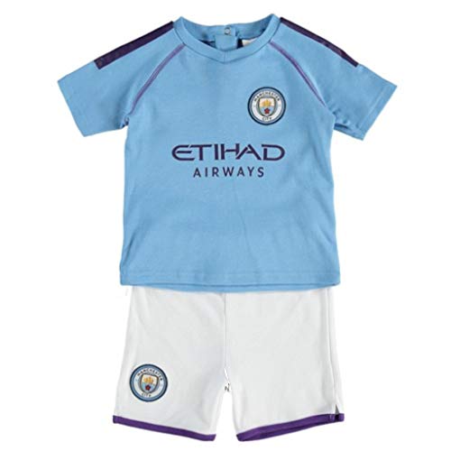 Brecrest - Camiseta y pantalones cortos para bebé, diseño del Manchester City FC (3-6 meses)