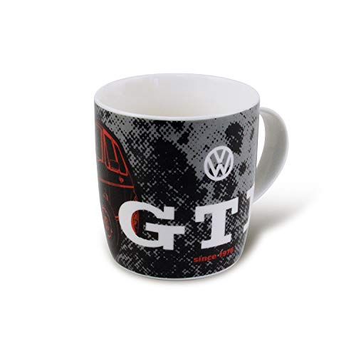 Brisa VW Collection - Volkswagen Golf GTI Coche Taza de Café de Porcelana (New Bone China) en Caja de Regalo, Copa de Té, Decoración de la Mesa/Cocina/Camping/Souvenir (1976/Negro)