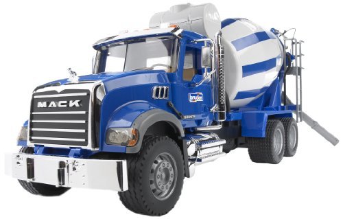 Bruder 2814 - MACK camión mezclador de hormigón granito , color/modelo surtido