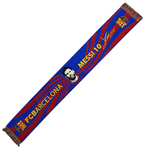 Bufanda Oficial FC BARCELONA - Messi Cara + Firma - 120x20cm Bufanda Oficial FC BARCELONA - Messi Cara + Firma - 120x20cm