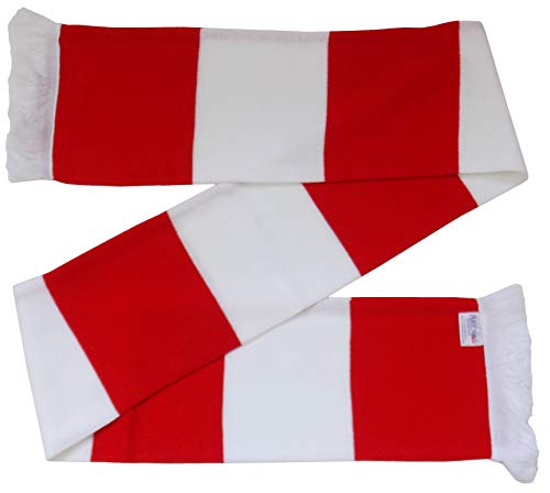 Bufanda roja y blanca, de estilo retro