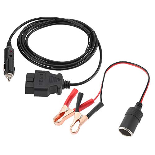Cable de alimentación de emergencia, OBD II ECU del vehículo Cable de fuente de alimentación de emergencia de 12 V Protector de memoria con clip