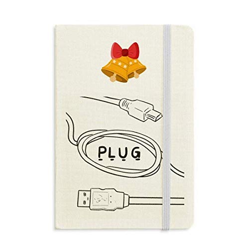 Cable de datos USB Plug Line Dibujo a mano Cuaderno Diario mas Jingling Bell