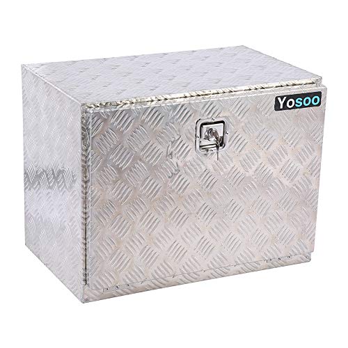 Caja de Herramientas de Aleación de Aluminio para Camión Remolque, Caja de Almacenamiento de Herramientas de Placa Llave, 600 x 410mm