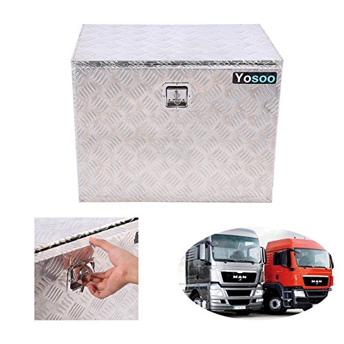 Caja de herramientas para camión de aluminio, caja de seguridad para furgonetas, camiones y lugar de trabajo - 60 x 46,5 x 37,5 cm