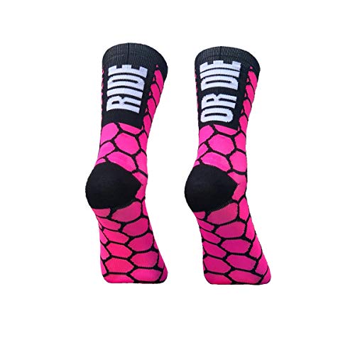 Calcetines de ciclismo compresivos con refuerzo en prepuntera. Edición limitada. (RIDE OR DIE Rosa, 37-39) Calcetines de ciclismo compresivos con refuerzo en prepuntera. Edición limitada. (RIDE OR DIE Rosa, 37-39)