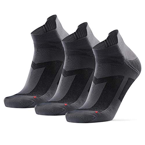 Calcetines de Deporte Low Cut Pack de 3 (Gris, EU 43-47)