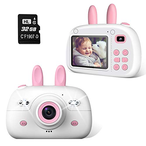 Cámara Digital para Niños Juguete para Niños Regalos Cámara 2.4 Pulgadas LCD 8MP 1080p HD Video Cámara Infantil con Tarjeta TF de 16GB Juguet para 3 a 12 años Niños y niñas，Rosa