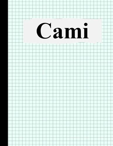 Cami: composition notebook graph paper, Personalized Cami graph paper sketchbook, 8.5×11, 120 Pages
