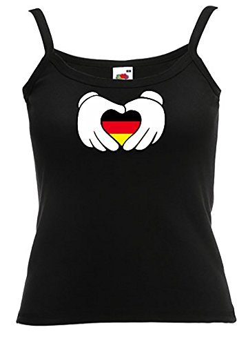 Camiseta Alemania Campeonato Mundial de Fútbol Fan Campeonato Tirantes trägershirt Europa spagetti Tirantes negro M
