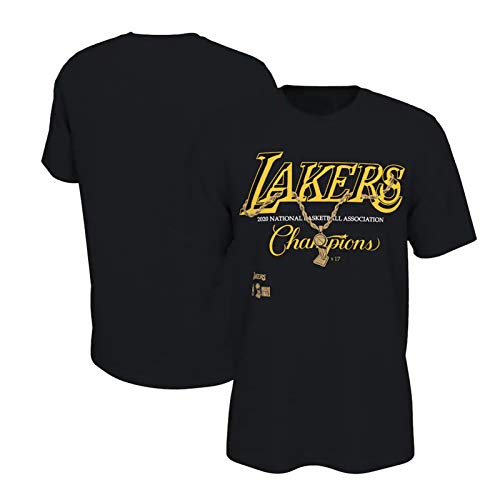 Camiseta de Baloncesto de los Hombres 2020 de Los Angeles Lakers Finales de Champions Memorial Camiseta, Camiseta Transpirable Aficionados Deportes black3-XXXL