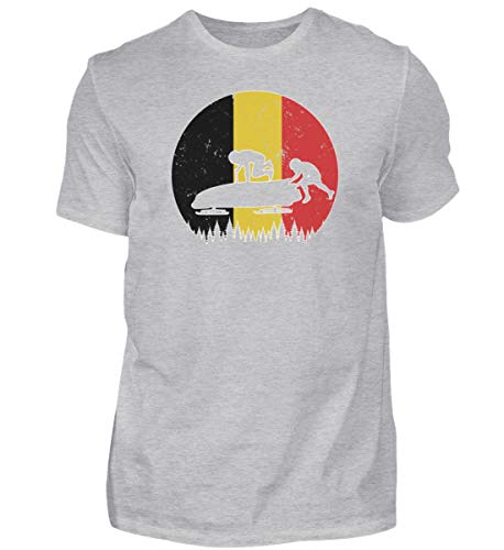 Camiseta de manga corta para hombre Bobsport Bélgica con diseño de la Copa Mundial de Fútbol Gris (mezclado). XXL