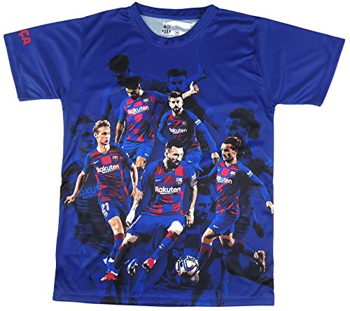 Camiseta FC Barcelona Foto de Jugadores Y Firma Temporada 2019-20 (azulmarino, 6)