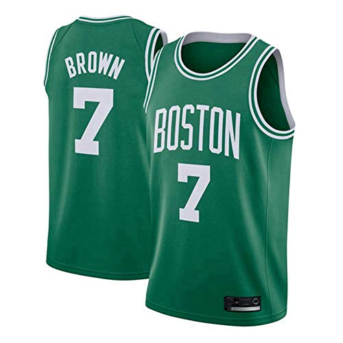 Camiseta Para Hombre, Camiseta Transpirable De Baloncesto Jaylen Brown # 7 De Los Boston Celtics De La NBA, Uniforme De Ventilador De Tela De Malla Transpirable Fresca, Cómodo De Llevar,M(170~175CM)