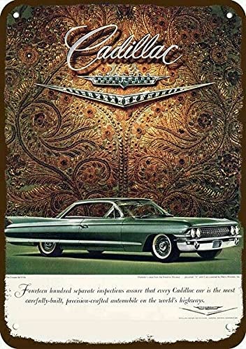 Cartel decorativo de metal para pared de 20 x 30 cm, diseño de Cadillac Coupe Deville