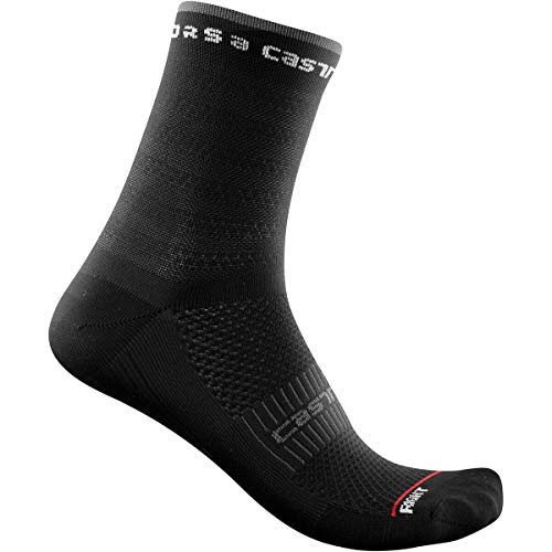 CASTELLI Rosso Corsa W 11 Sock Calcetines, negro, L para Mujer