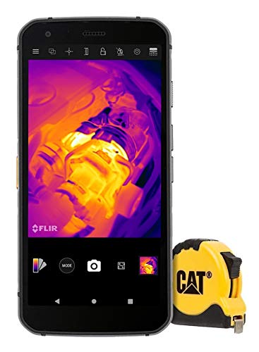 Cat S62 Pro Rugged Outdoor con cámara térmica FLIR (Pantalla FHD+ de 5,7", 128 GB de Memoria, 6 GB de RAM, Dual-SIM, IP68, 4G, Android 10) Incl. Cinta métrica Cat [Exclusivamente en Amazon] - Negro