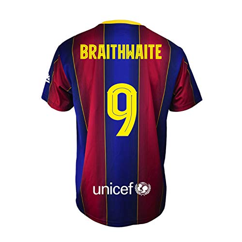 Champion's City Kit - 9 Braithwaite - Camiseta y Pantalón Infantil Primera Equipación - FC Barcelona - Réplica Autorizada - Temporada 2020/2021