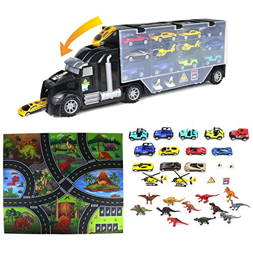 Coches de Dinosaurios Juguetes-Camión de Transporte Camion con Coches Niños Puzzle Dinosaurios Educativos Juguetes Niños 3 4 5 6 Años (32 Pieza) Coches de Dinosaurios Juguetes-Camión de Transporte Camion con Coches Niños Puzzle Dinosaurios Educativos Juguetes Niños 3 4 5 6 Años (32 Pieza)
