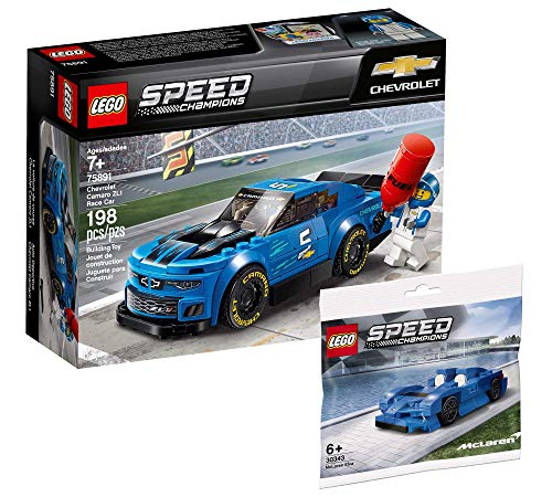 Collectix Lego Speed Champions Set – Coche de carreras Chevrolet Camaro ZL1 75891 + McLaren Elva 30343 (bolsa de plástico)