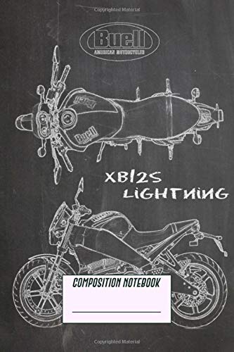 Composition Notebook: Buell Xb12s Lightning Schematic On A Chalkboard Primary Story Journal Composition Notebook For Grades