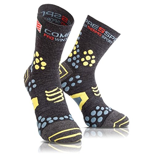 COMPRESSPORT - Pro Racing Socks V2.1 Winter Trail, Color Grey, Talla EU 37-39