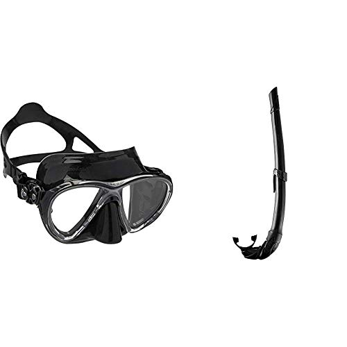 Cressi Big Eyes Evolution - Gafas de Buceo + Corsica EG268550, Tubo Respiradores para Apnea, Snorkeling,Pesca Bubmarina, Buceo. Color Negro/Negro Cressi Big Eyes Evolution - Gafas de Buceo + Corsica EG268550, Tubo Respiradores para Apnea, Snorkeling,Pesca Bubmarina, Buceo. Color Negro/Negro