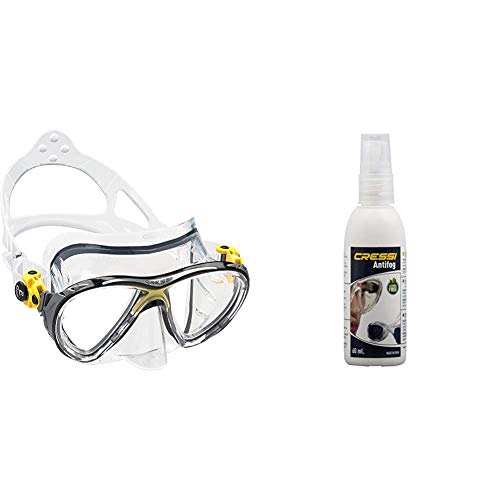 Cressi Big Eyes Evolution - Gafas de Buceo + Premium Anti Fog - Antivaho Spray para Máscara de Buceo/Gafas de Natación, 60 ml
