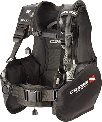 Cressi Solid BCD Dive Center Edition Chaleco de Buceo, Unisex-Adult, Negro, M