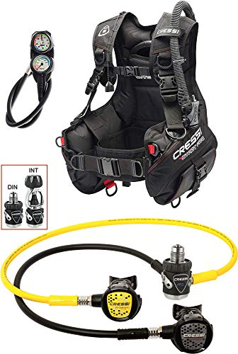 Cressi Start Pro Set Completo de buceador, Negro/Plateado/Amarillo, XL Cressi Start Pro Set Completo de buceador, Negro/Plateado/Amarillo, XL
