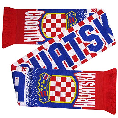 Croatia (Hrvatska) Bufanda para aficionados de la Copa del Mundo de Fútbol (100% acrílico)