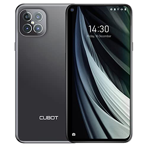 CUBOT C30 Teléfono Móvil 4G, Smartphone 8 GB RAM + 128 GB ROM, Pantalla de 6,4 Pulgadas FHD+, Android 10.0, Batería de 4200 mAh, 48MP Cuatro Cámaras Traseras, Dual SIM, NFC, Face ID, Negro