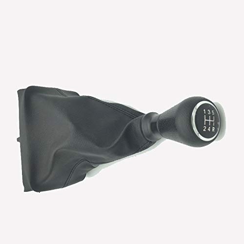 D28JD Cubierta de la Palanca de Cambios con Cuero Marco de plástico Negro para P-eugeot 206 406