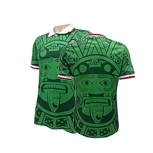 DFGH Camiseta de la selección Nacional de México 1998 para Hombre, para Hernández, Camiseta Retro, edición Especial Conmemorativa del Aficionado, Personalizable-Green-XL
