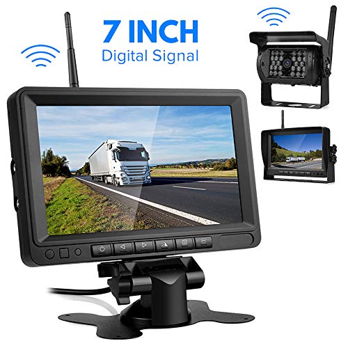 Digital Cámara Trasera Inalámbrica-Directtyteam 7” TFT LCD Monitor 18 IR LED Digital Cámaras de Marcha atrás Visión Nocturna par Coche/Camión/Autobús/Caravana/RV (7inch) Digital Cámara Trasera Inalámbrica-Directtyteam 7” TFT LCD Monitor 18 IR LED Digital Cámaras de Marcha atrás Visión Nocturna par Coche/Camión/Autobús/Caravana/RV (7inch)