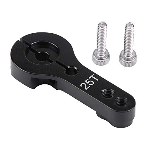 Dilwe Brazo Servo RC, 25mm 25T Servo Horn Servo Accesorio de Medio Diente para Futaba / Ace RC (Negro)