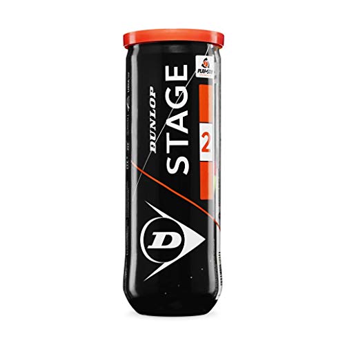Dunlop 601339 Pelota de Tenis, Stage 2 Naranja - Bote de 3 Pelotas Dunlop 601339 Pelota de Tenis, Stage 2 Naranja - Bote de 3 Pelotas