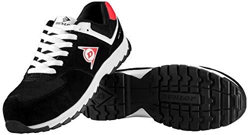 Dunlop Flying Arrow | Zapatos de Seguridad | Calzado de Trabajo S3 | con Puntera | Ligero y Transpirable | Nero & Bianco | Talla 40