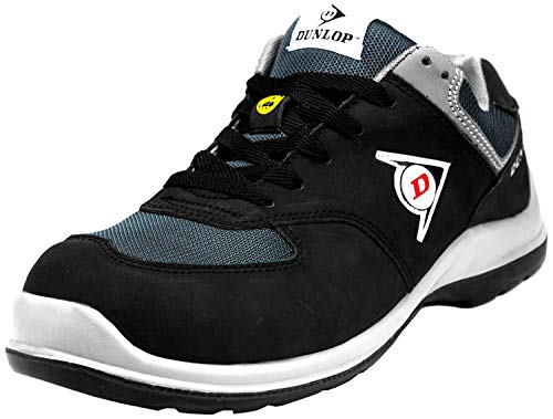 Dunlop Flying Arrow | Zapatos de Seguridad | Calzado de Trabajo S3 | con Puntera | Ligero y Transpirable | Nero | Talla 39