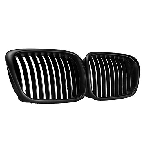 Essming 2pcs OEM Style Car Front Black Wide Kidney Grille Grill para BMW E39 5 Series 1997 1998 1999 2000 2001 2002 2003