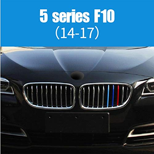 Essming Parrilla Delantera Recortar Tiras for BMW E46 E90 E60 E39 E36 F30 F10 F20 X5 E70 E53 E91 E92 E93 G30 E87 E83 X3 X6 E71 F25 F31 F22 F34 X1 (Color : 2014 2017 F10)