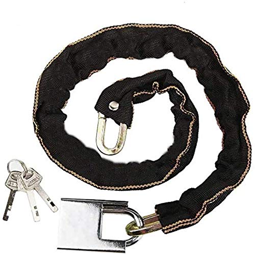 EUROXANTY® Candado de Cadena de Acero al Manganeso para Bicicletas, Scooter y Motos | Candado Resistente Antirrobo | Cadena de Seguridad | 4 Modelos a elegir | 8 mm grosor EUROXANTY® Candado de Cadena de Acero al Manganeso para Bicicletas, Scooter y Motos | Candado Resistente Antirrobo | Cadena de Seguridad | 4 Modelos a elegir | 8 mm grosor