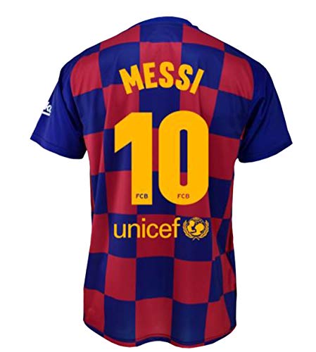 FCB Camiseta Primera Equipación Infantil Messi del FC Barcelona Producto Oficial Licenciado Temporada 2019-2020 Color Azulgrana (Azulgrana, Talla 8)
