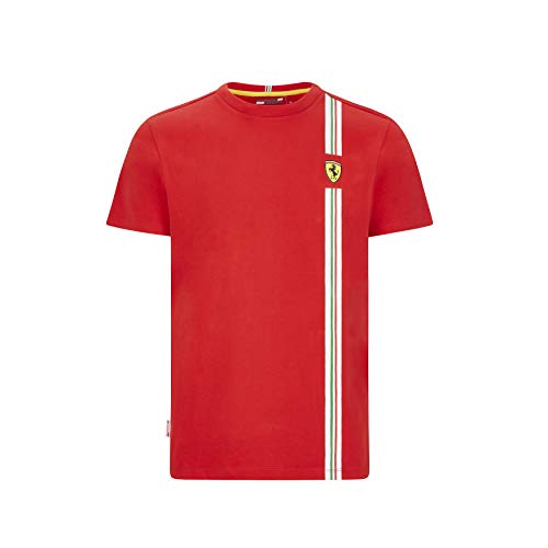 Ferrari Scuderia F1 - Camiseta para hombre, diseño de bandera italiana, color negro y rojo (XL, rojo)