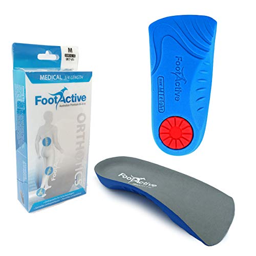 FOOTACTIVE Médicos 3/4 Longitud Plantillas para el tratamiento del Dolor del Talón, los Espolones del Talón, la Fascitis Plantar y los Arcos Caídos XS (36-38) FOOTACTIVE Médicos 3/4 Longitud Plantillas para el tratamiento del Dolor del Talón, los Espolones del Talón, la Fascitis Plantar y los Arcos Caídos XS (36-38)